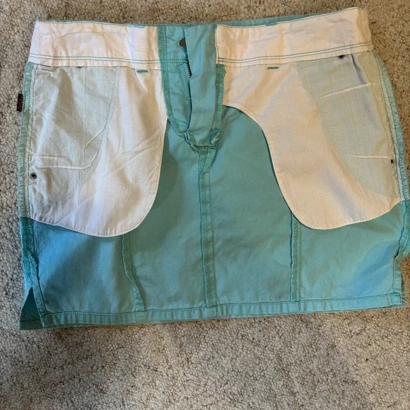 Volcom Stone Boardwear mini skirt  Sz 3 Aqua Blue with 14" Length Skate Surf - Picture 6 of 9